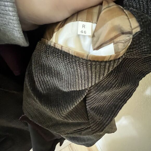 Coconut Grove Brown Corduroy Dress Coat Sport Coat Blazer Cotton Men's Size 46R - Picture 8 of 13